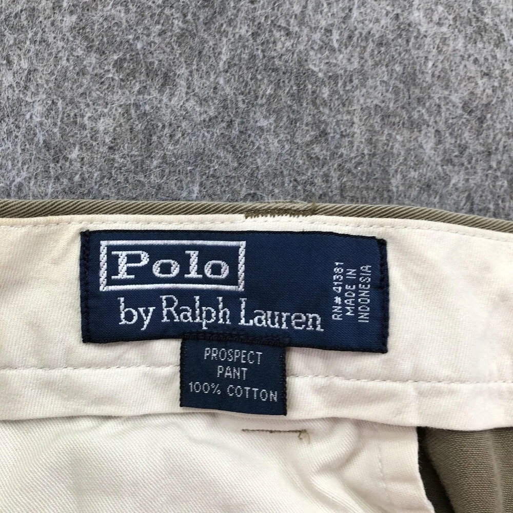 Polo Ralph Lauren Pants Mens 42x30 Beige Chino Straight Prospect Casual Fit